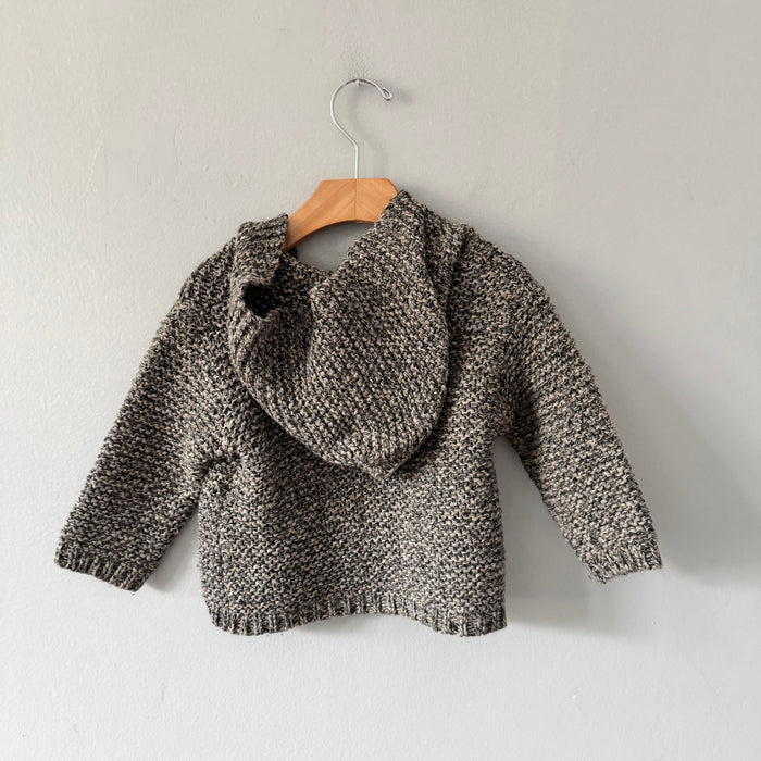 1+ in the family / Black x beige knit jacket / 12M