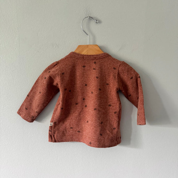 1+ in the family / Brown cotton carigan / 6M