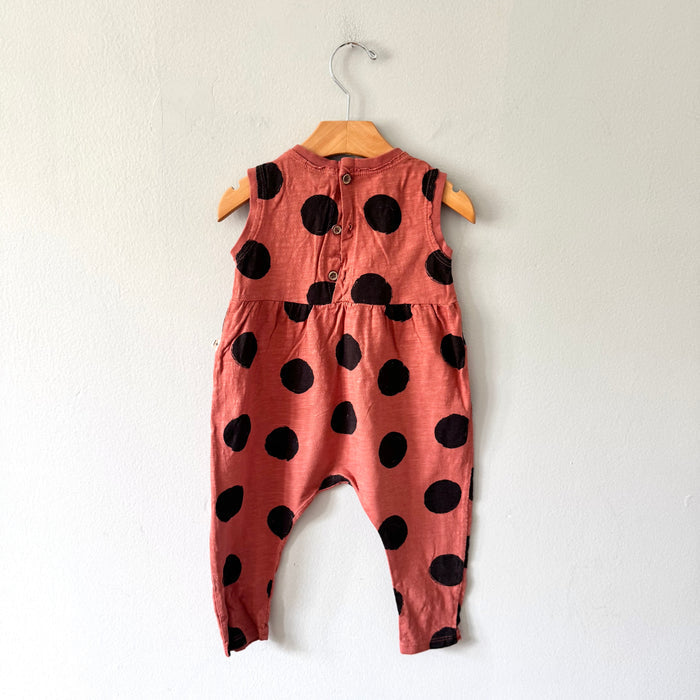 1+ in the family / Brown x dots tank romper / 12M