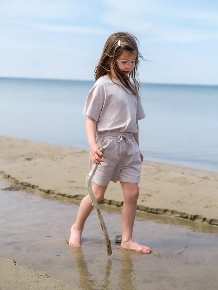 Bee & Magnolia / Organic Cotton Short Set - Soft Sandstone(4/5/7/8/9Y)