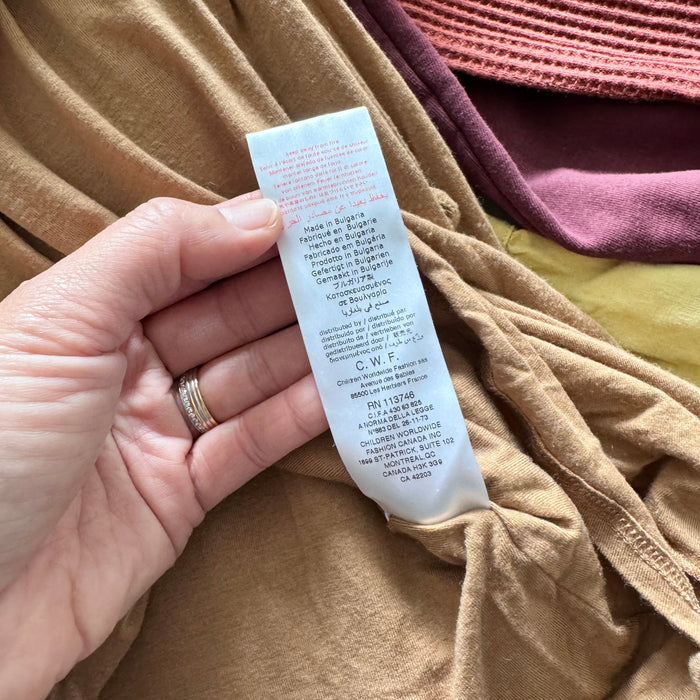 Chloe / Brown long sleeve rayon dress / 5Y