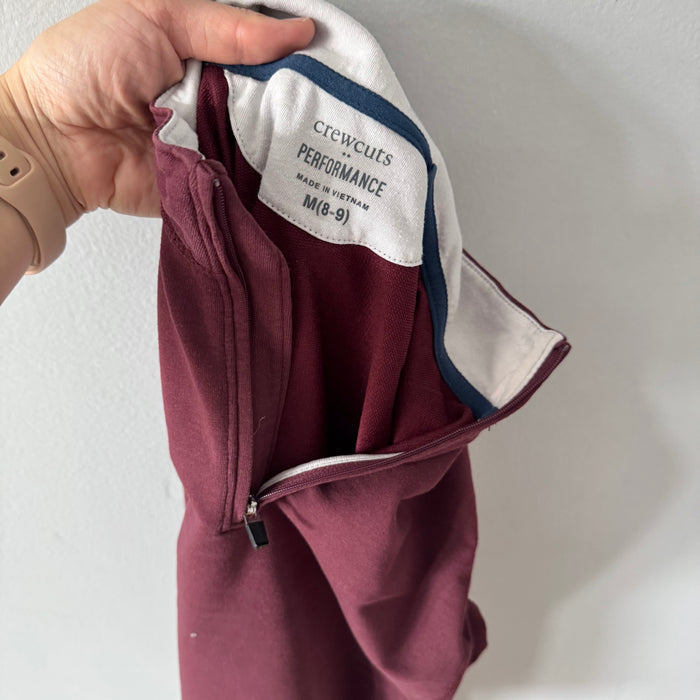 Crewcuts / Burgundy performance top / 8-9Y