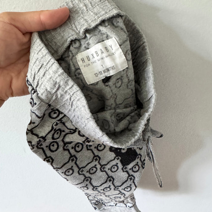 Hux Baby / Grey x bear harem pants / 12-18M