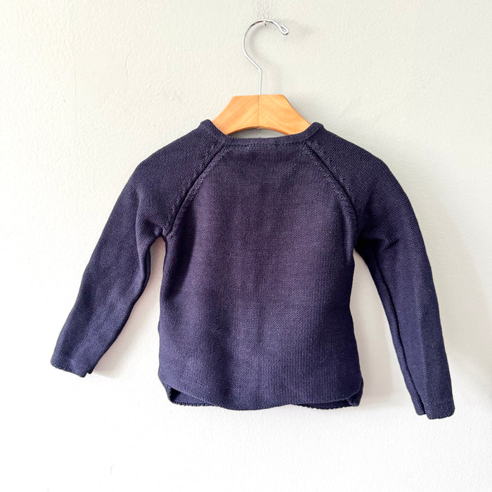 Jamie Kay / Navy cotton knit cardigan / 1Y