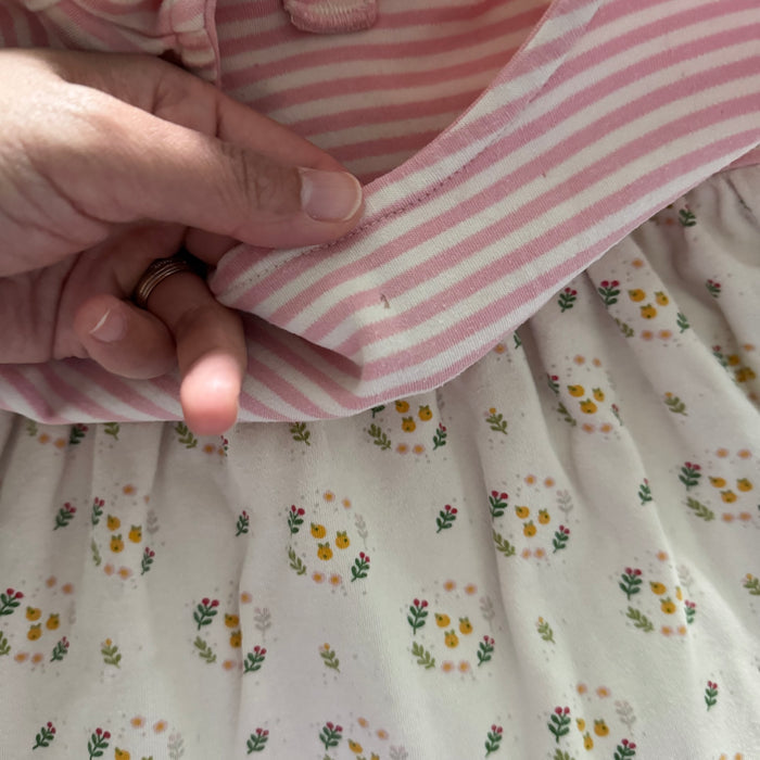 Little Green Radicals / Stripe x floral dress / 4-5Y