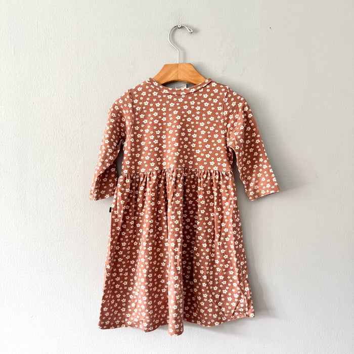 Lou & Bear / Brown floral dress / 2-3Y