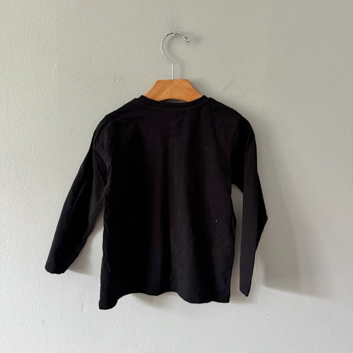Mango / Black long sleeve T-shirt / 3-4Y
