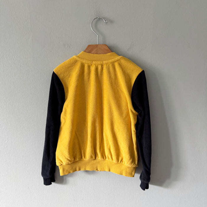 Miles the label / Yellow x black pile zip up / 5Y