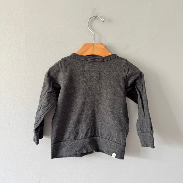Mini mioche / Dark grey cardigan / 18-24M