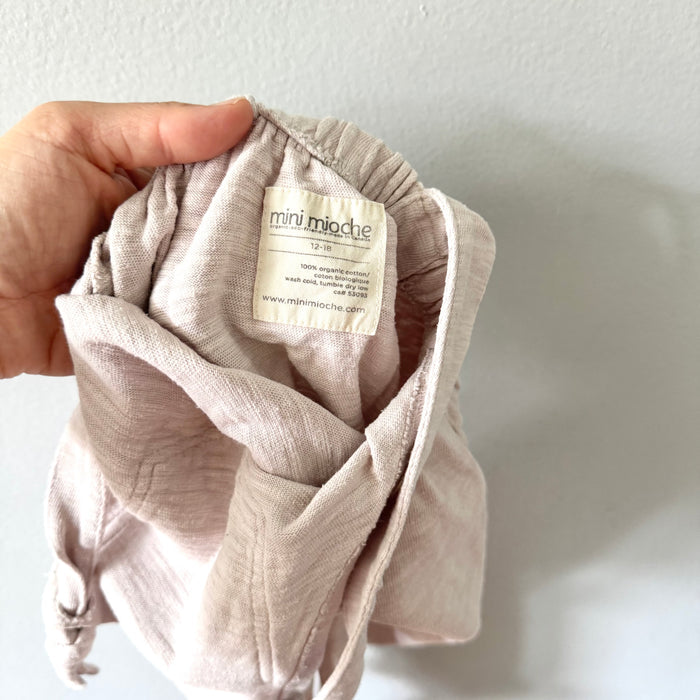 Mini mioche / Ivory overalls / 12-18M