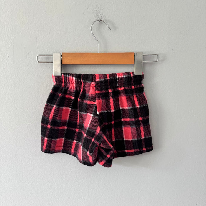 Muskoka Bear / Purple fleece short pants / 4Y