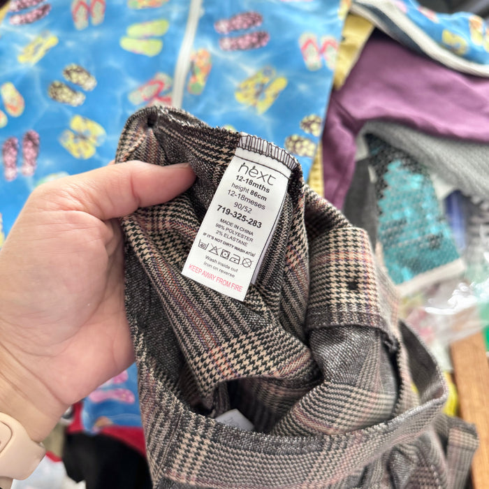 Next / Houndtooth overalls / 12-18M