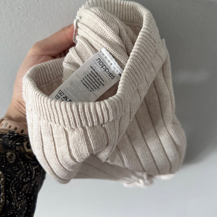 Noppies / Oatmeal ribbed knit pants / 6-9M