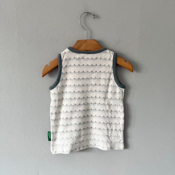Parade Organics / Navy x wave tank romper / 12-18M