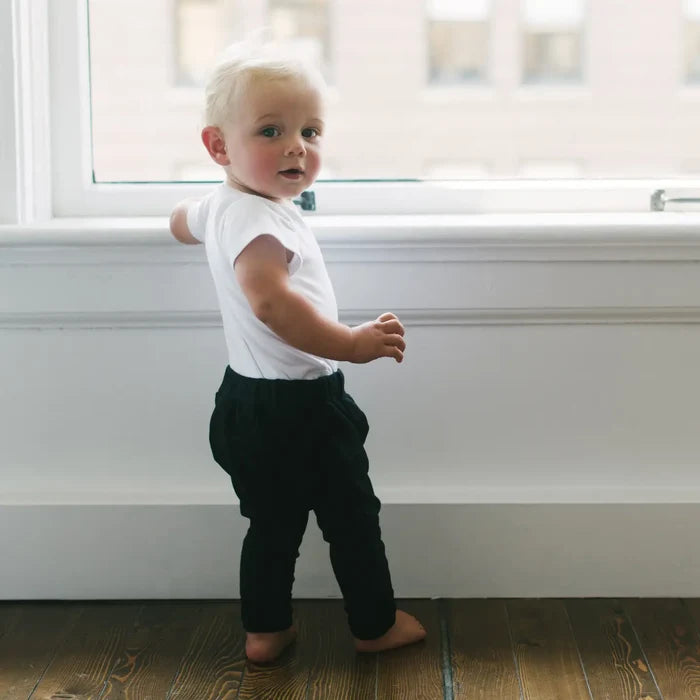 Parade Organics / Organic Harem Pants - Essentials - Black / 3T & 4T