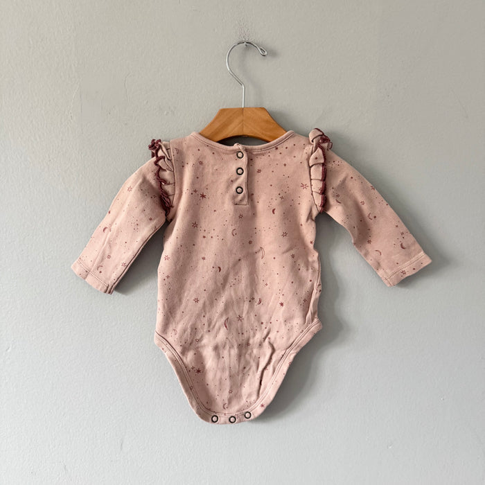 Pehr / Smokey pink x star onesie / 3-6M