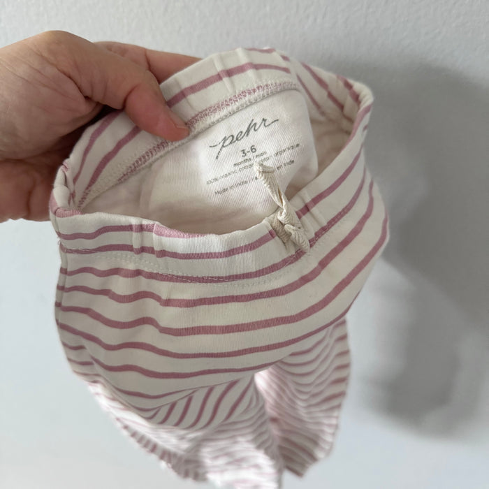 Pehr / White pink stripe pants / 3-6M