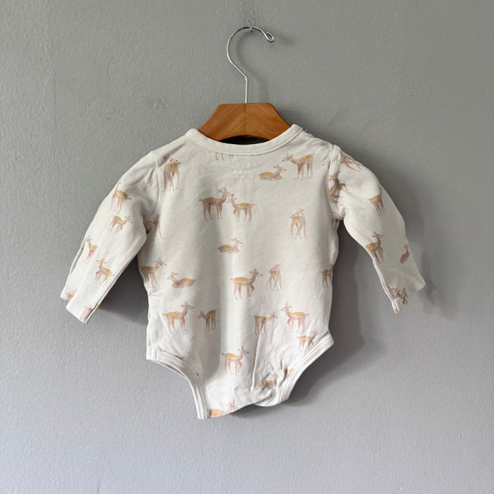 Pehr / White x bambi onesie / 3-6M