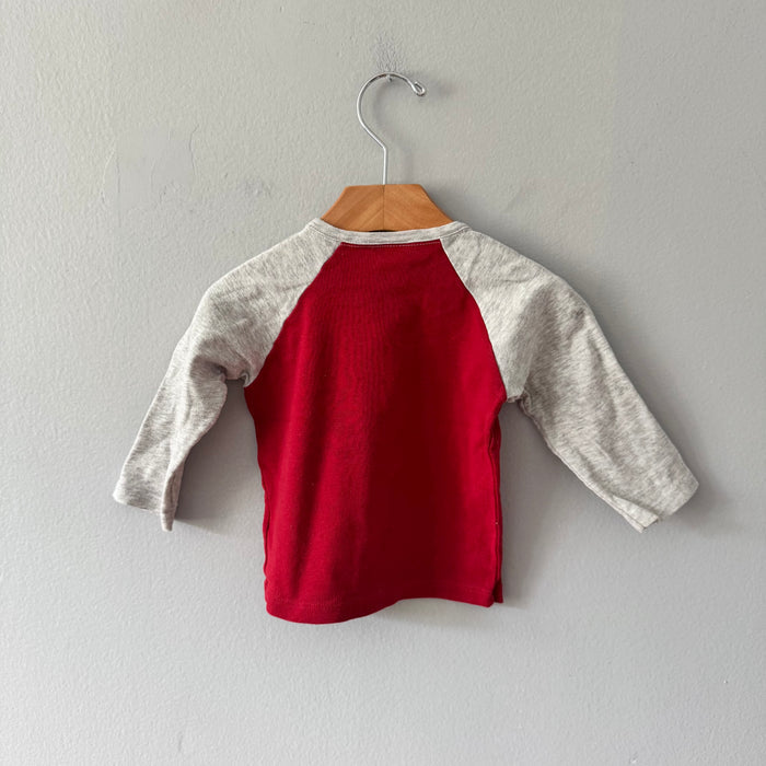 Petit bateau / Red light grey long sleeve / 12M