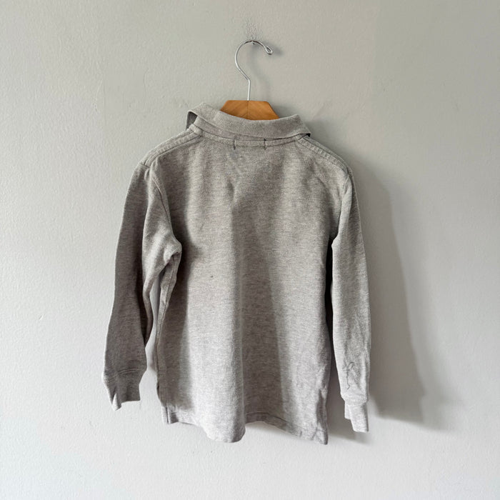Polo Ralph Lauren / Light grey long sleeve polo shirt / 4T