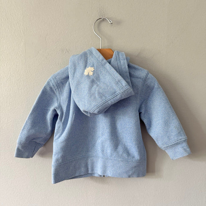 Roots / Blue salt and pepper zip up hoodie / 6-12M