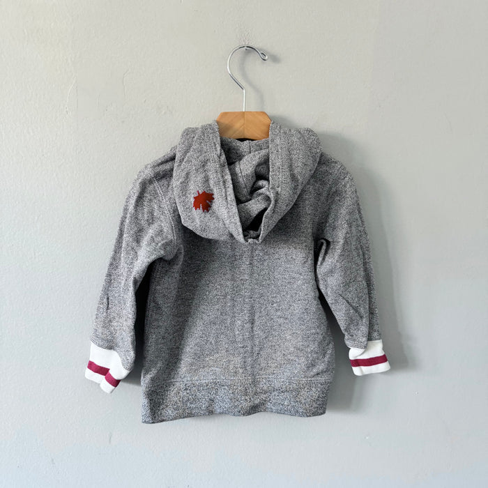 Roots / Cabin salt and pepper zip up hoodie / 2T