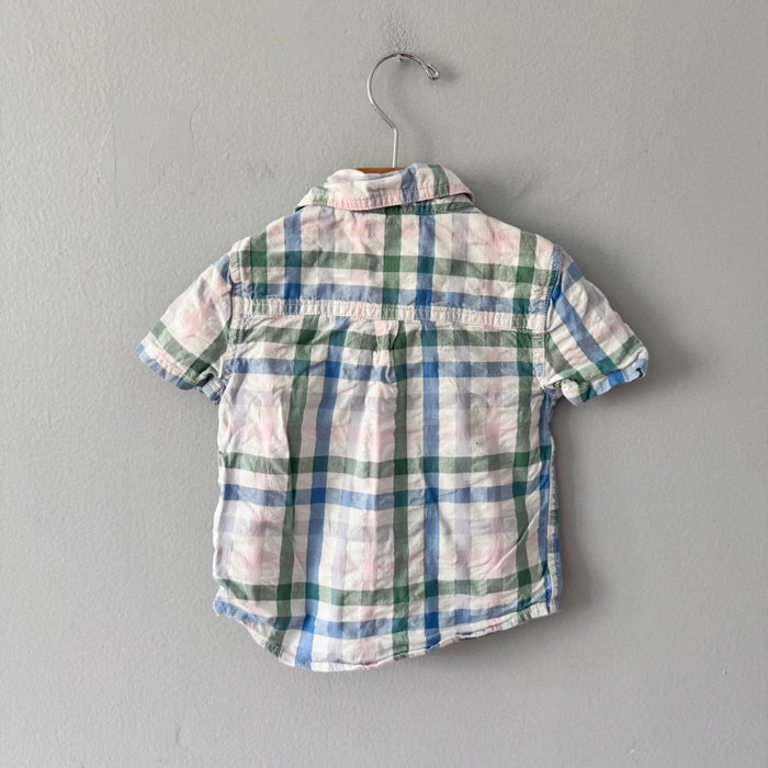 Roots / Checked short sleeve shirt / 12-18M