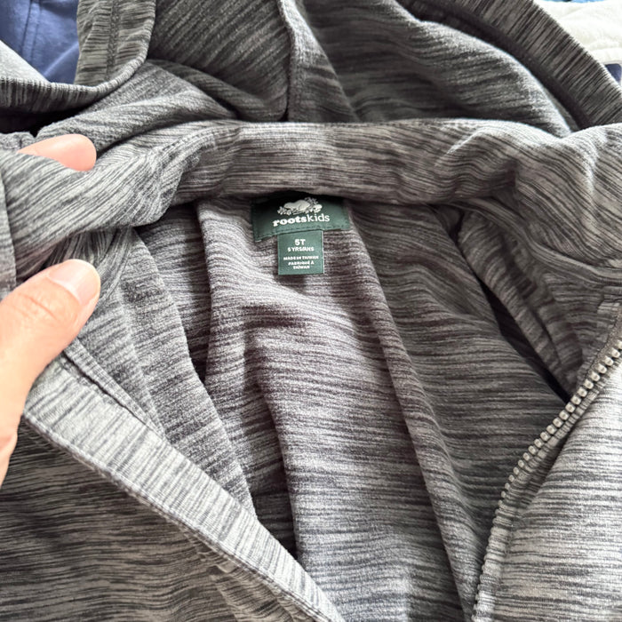 Roots / Grey active zip up hoodie / 5T