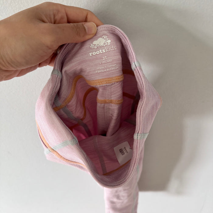 Roots / Pink active leggings / 2T