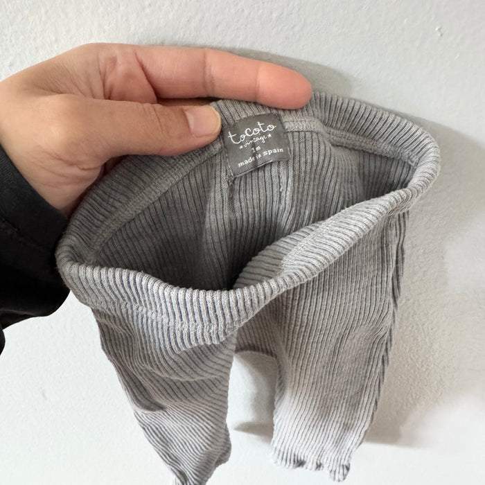 Tocoto / Light grey ribbed leggings / 1M