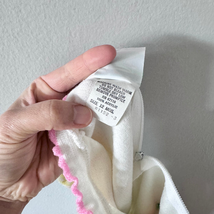 Vintage / Ice cream knit romper / 12M
