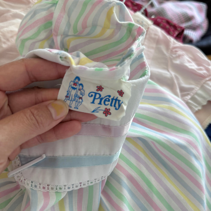 Vintage / Pastel stripe dress / 24M