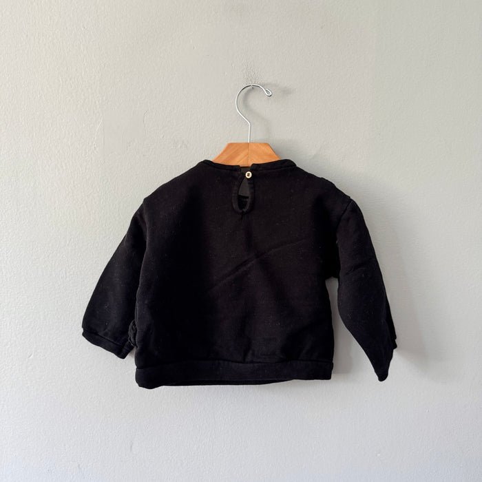 Zara / Black oversized sweatshirt / 9-12M