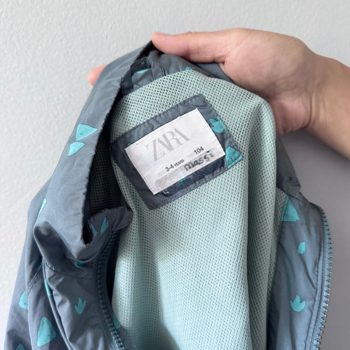 Zara / Grey green nylon jacket / 3-4Y