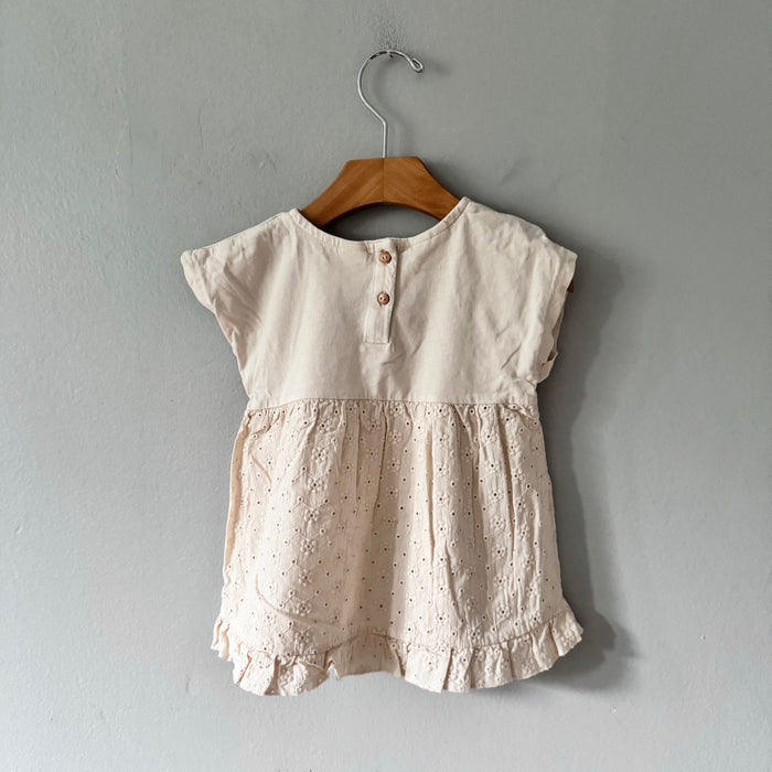 Zara / Ivory eyelet top / 3-4Y