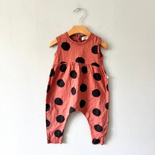 1+ in the family / Brown x dots tank romper / 12M