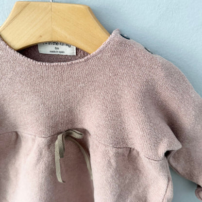 1+ in the family / Smokey pink knit dress / 6M