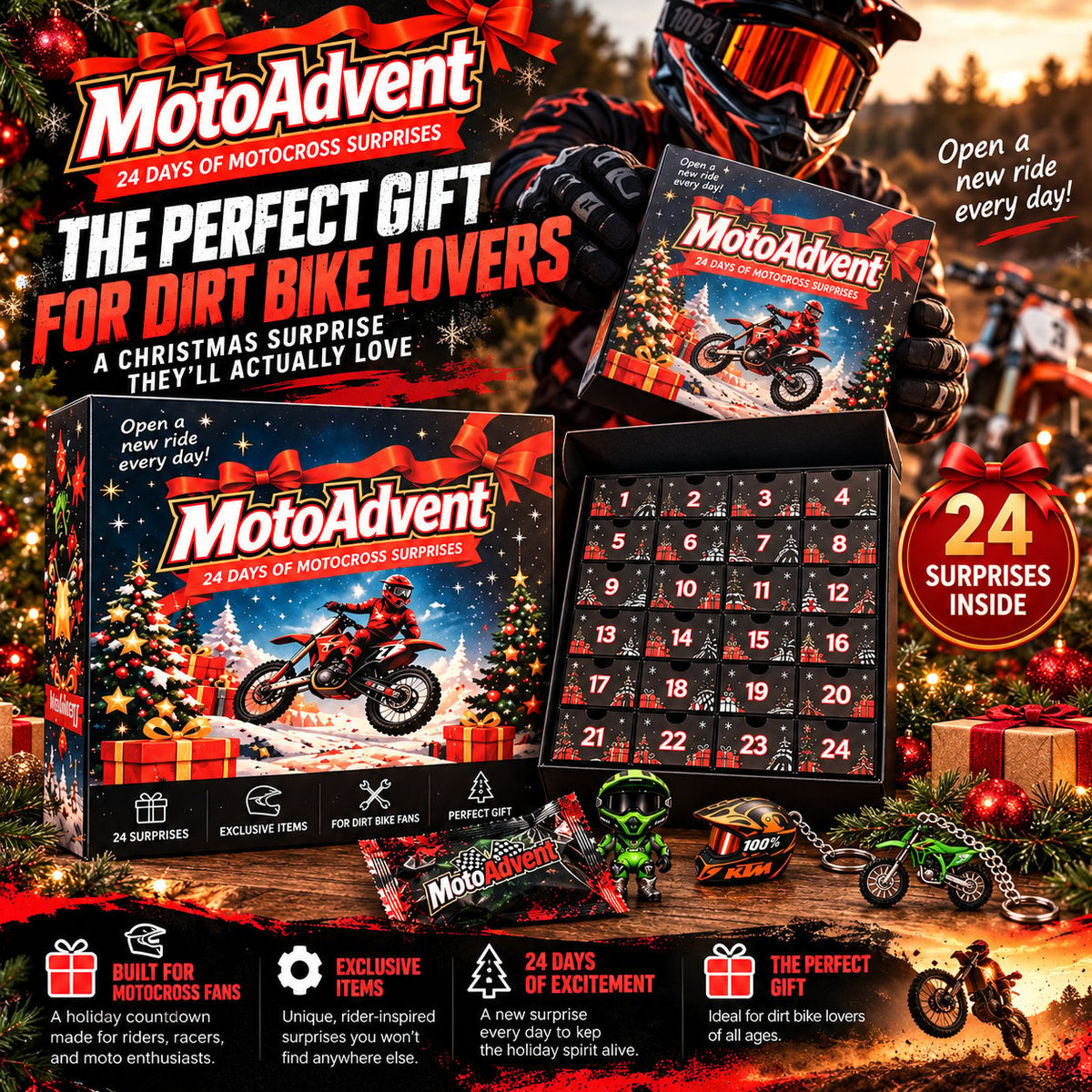 MotoAdvent 24 Days Motocross Dirt Bike Advent Calendar 🏍️