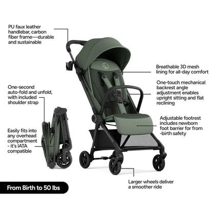 11.5 lbs Lightweight Travel Stroller - One-Second Auto Fold
