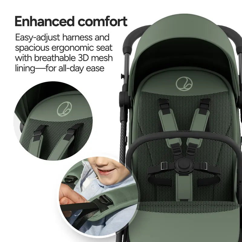 11.5 lbs Lightweight Travel Stroller - One-Second Auto Fold