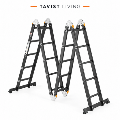7-in-1 19FT Aluminum Multi-Purpose Extension Ladder – 330 lbs Capacity