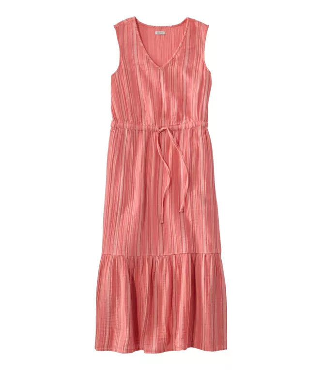 Cloud Gauze Midi Dress Stripe Women's Regular