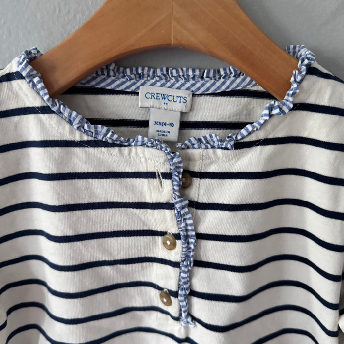Crewcuts / Stripe long sleeve with collar / 4-5Y
