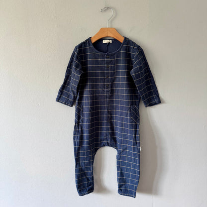 Greige. / Navy romper / 2T