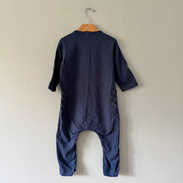Greige. / Navy romper / 2T