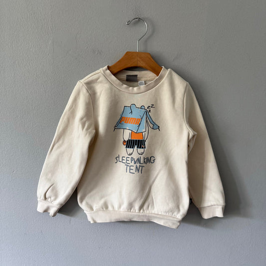 Puma / Ivory sweatshirt / 4-5Y