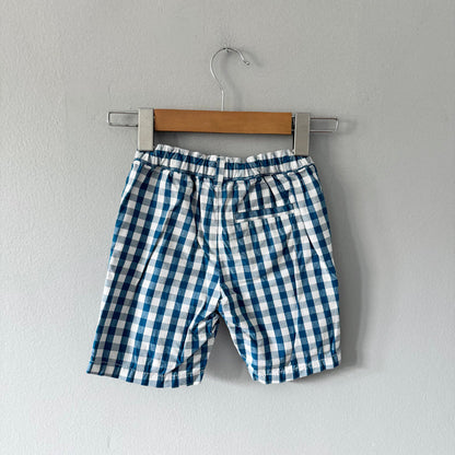 Jacadi / Blue white gingham shorts / 36M