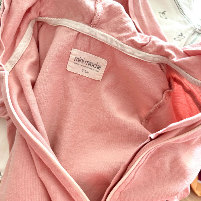 Mini mioche / Light pink biker romper / 0-3M