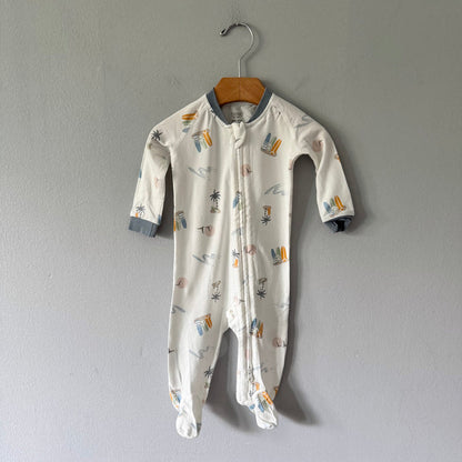 Nest / White x beach romper / 3-6M