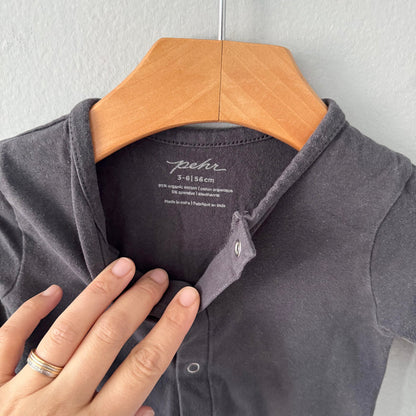 Pehr / Dark grey romper / 3-6M